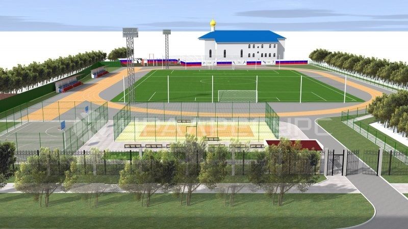 Ограждение стадиона и спортивных площадок 3D ограждением