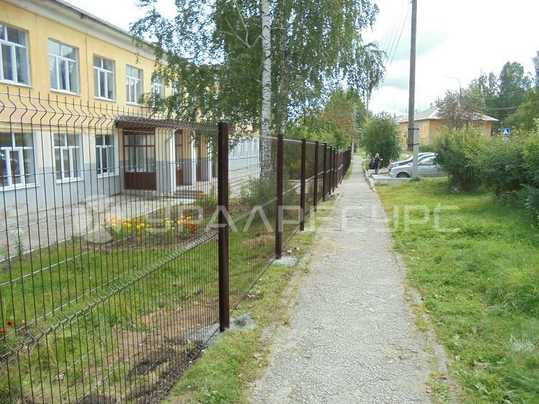Ограждение из 3D панелей для школы - пос. Исеть