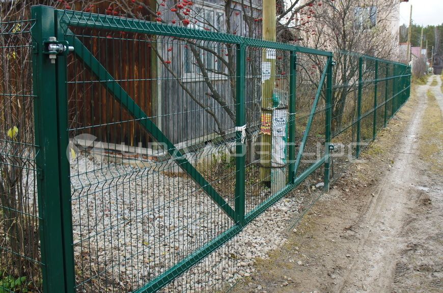 Ограждение садового участка забором 3D